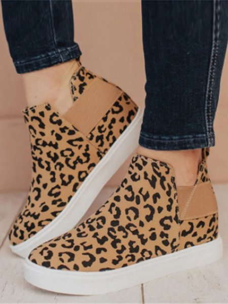 

Suede Leopard Casual Flats, Flats & Loafers