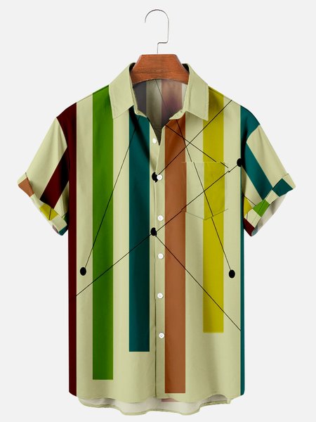 

Shirt Collar Pockets Shirts & Tops, Yellow, Men's Floral shirt