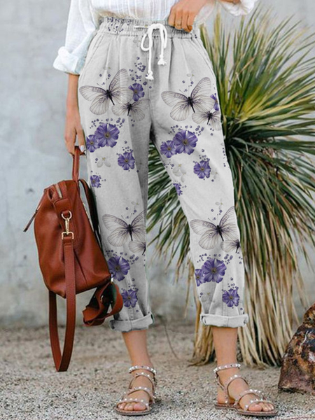 

Butterfly Pants, White, Pants