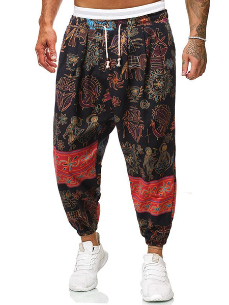 

Casual Geometric Tribal Printed Harem pants, Sunflower, Men's pants