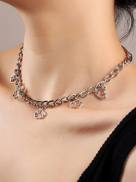 

Simple Trend Metal Cloud Necklace, As picture, Necklaces