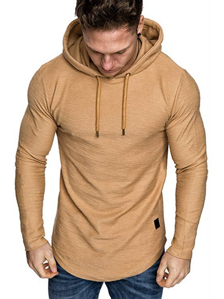 

Casual Hoodie Sweatshirt, Khaki, Hoodies&Sweatshirts