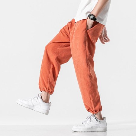 

Cotton-Blend Pants, Orange, Men's pants