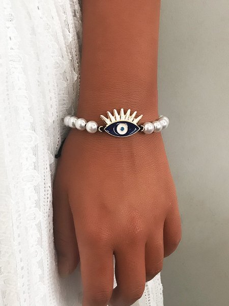 

Pearl Blue Demon Eye Bracelet, As picture, Bracelets & Anklets
