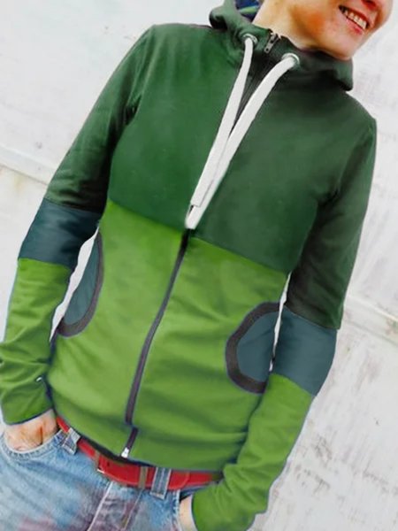 

Giubbotto Floreale Felpa con Cappuccio Misto Cotone, Colore, Outerwear