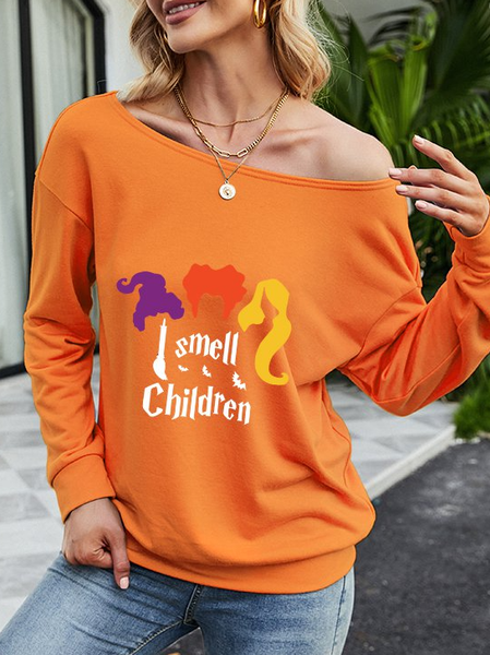 

Halloween Long Sleeve Shirts & Tops, Orange, Hoodies&Sweatshirts