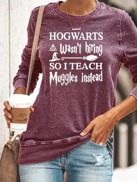 

Harry Potter Casual Long Sleeve Sweatshirt, Purple, Hoodies&Sweatshirts
