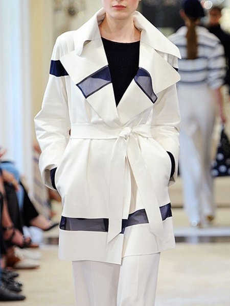 

Shawl Collar Long Sleeve Solid Elegant Blazer, White, Blazers