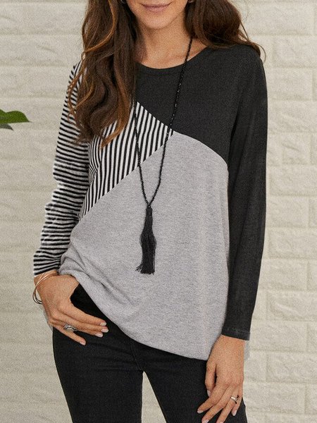 

Shift Casual Shirts & Tops, Gray, Long sleeve tops