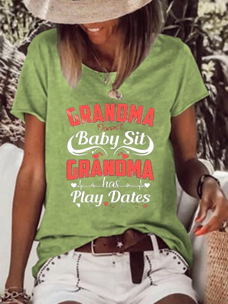 

Grandma Doesn't Babysit T-shirt, Green, T-shirts