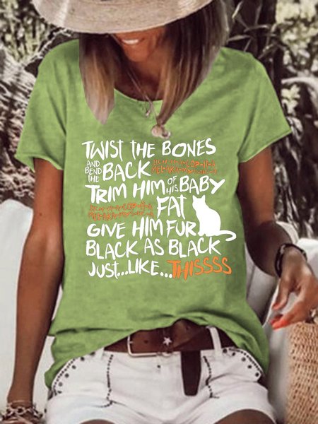 

Twist The Bones And Bend The Back Shirts & Tops, Green, T-shirts