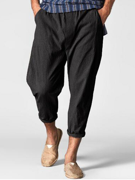 

Cotton Pants, Black, Men's pants
