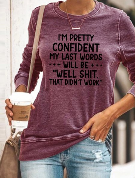 

My Last Words Women's long sleeve Sweatshirts, Purple, Hoodies&Sweatshirts