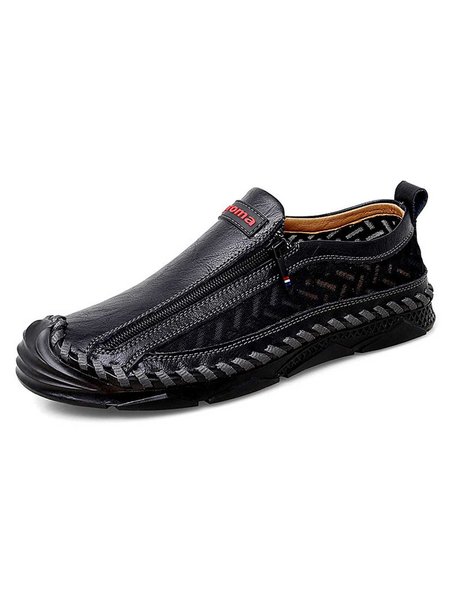 

Cowhide Breathable Mesh Soft Footwear Casual Shoes, Black, Men Shoes