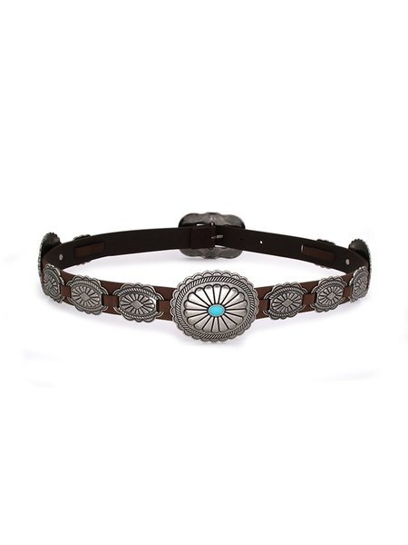 

Bohemian Western Cowboy Vintage Turquoise Belt, As picture, Belts