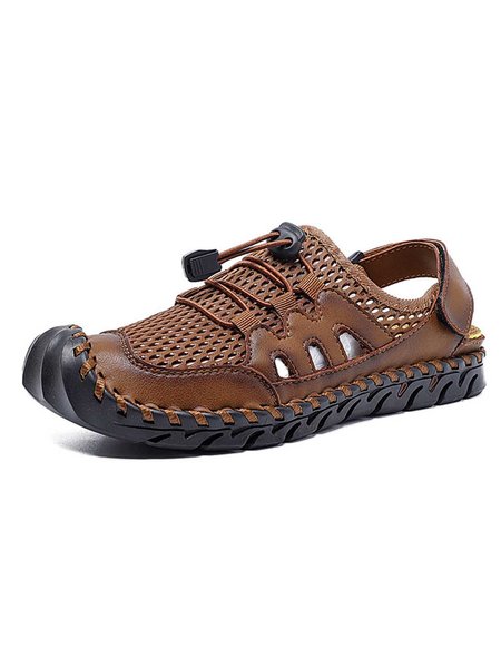 

Outdoor Mesh Breathable Velcro Upstream Shoes, Deep brown, Men's Shoes