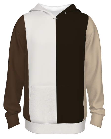 

Men's casual long-sleeved printed sweater hoodie, White-black, Hoodies&Sweatshirts