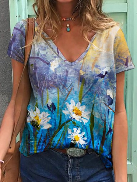 

Flower Shirts & Tops, As picture, T-shirts