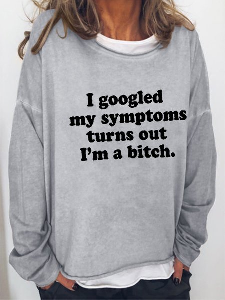 

I Googled My Symptoms Long Sleeve Sweatshirt, Light gray, Hoodies&Sweatshirts