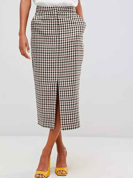 

Work Fall A-line Simple Formal Skirts, As picture, Midi Skirts