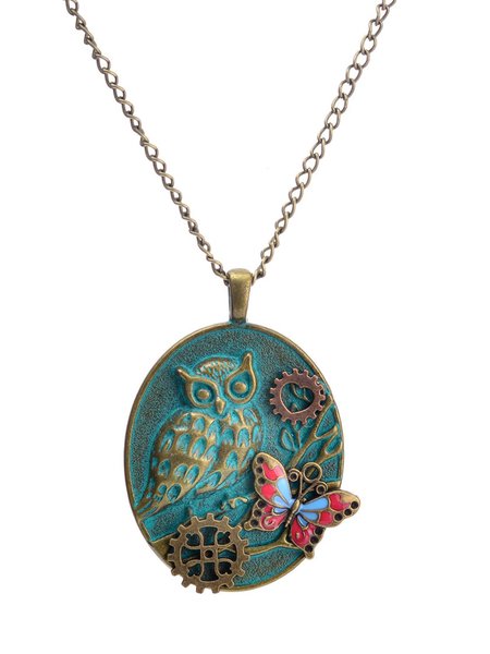 

Retro Punk Gear Alloy Necklace, As picture, Necklaces