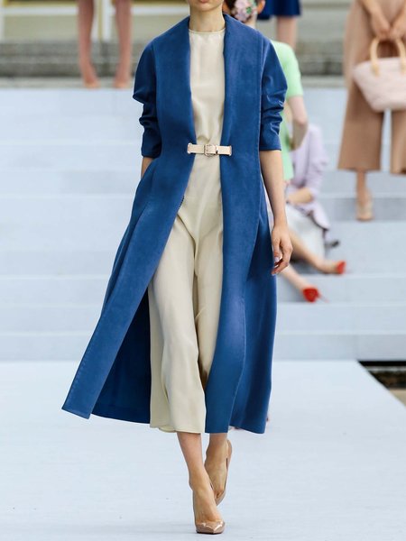 

Shift Daily Solid Long Sleeve Outerwear, Blue, Coats
