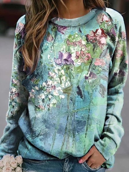 

Casual Long Sleeve Sweatshirt, As picture, Hoodies & Sweatshirts