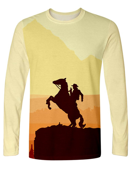 

Cotton Casual Animal Shirts & Tops, Yellow, Men's t-shirts