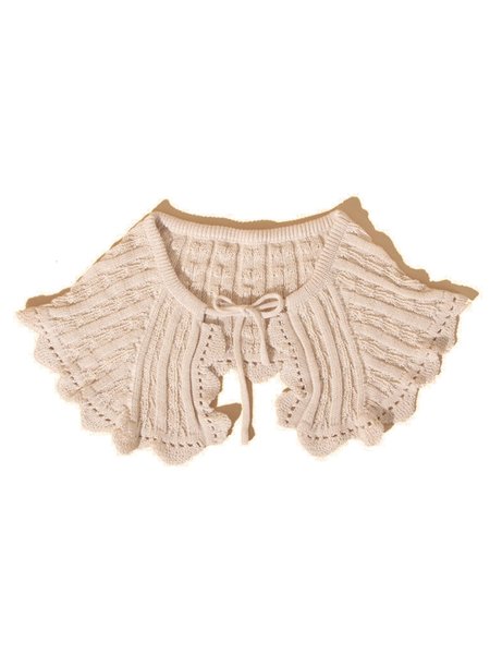 

Simple Knitted Cape Shawl, Apricot, Women Scarves & Shawls