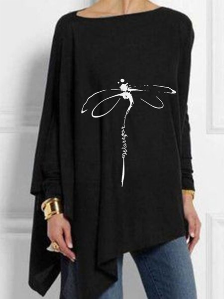 

Casual Long Sleeve Printed Shirts & Tops, Gray, Blouses & Shirts
