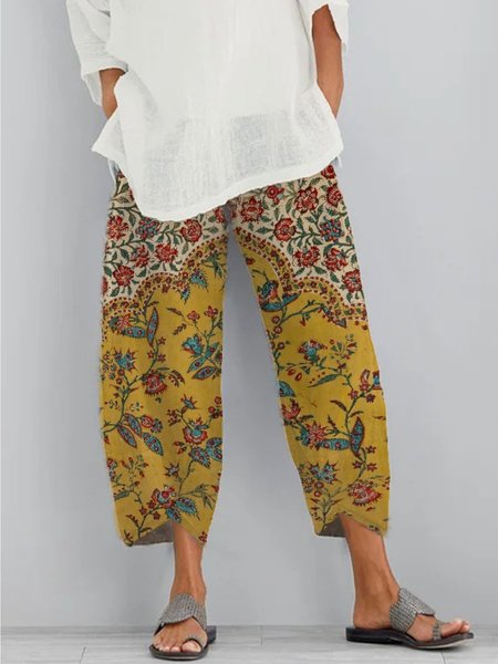 

Casuale Stampata Floreale Pantaloni, Come immagine, Pants