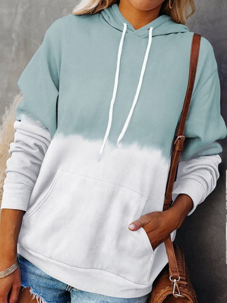 

Cotton Long Sleeve Simple Sweatshirt, White-blue, Sweatshirts & Hoodies