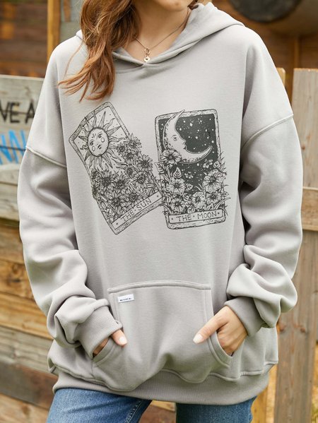 

Casual Pockets Cotton Hoodie Sweatshirt, Gray, Sweatshirts & Hoodies