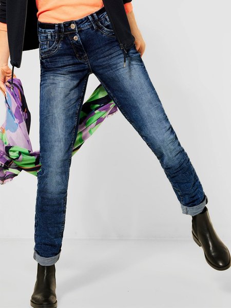 

Denim Shift Plain Pants, Dark blue, Pants