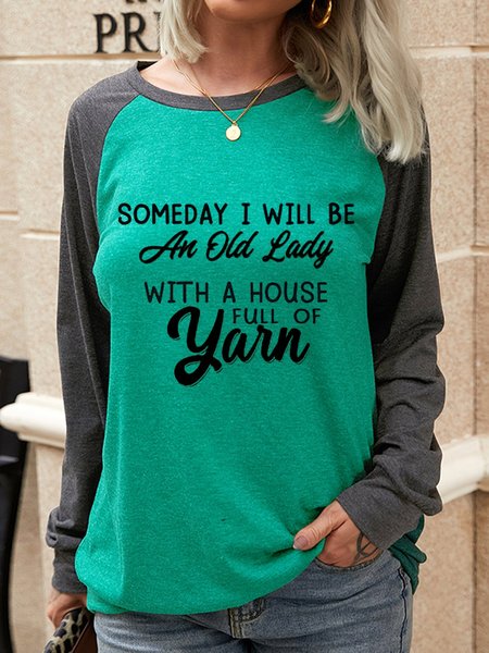 

Old Lady With A House Full Of Yarn Long Sleeve Sweatshirt, Green, Hoodies&Sweatshirts