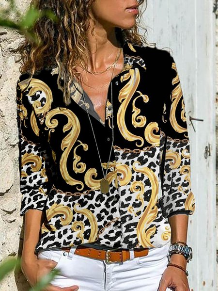 

Maniche Lunghe Top Misto Cotone, Nero, Blouses & Shirts