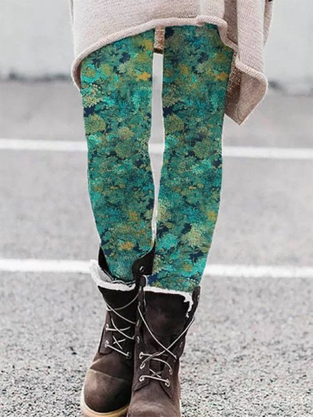 

Florar Casual Sheath Pants, Green, Leggings