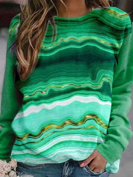 

Women's Sweatshirt Abstract Graphic Prints Casual Sports Active Streetwear Sweatshirts, Green, Sweatshirts & Hoodies