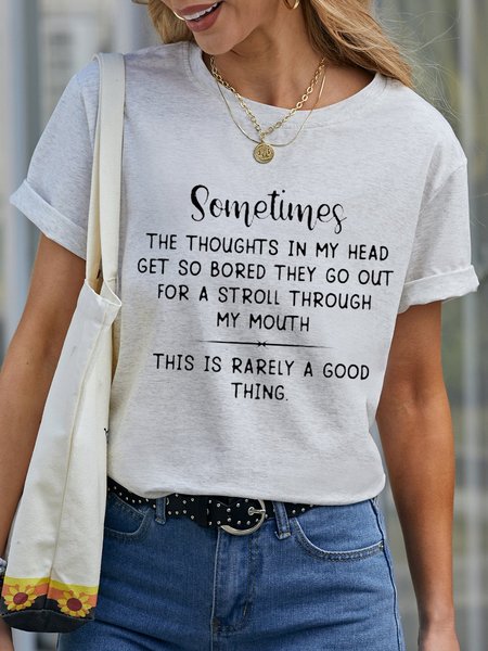 

Sometimes The Thoughts In My Head Gets So Bored Shift Tshirt, White, T-shirts