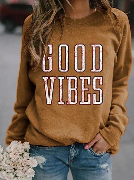 

Good Vibes Women Tshirt, Khaki, Hoodies&Sweatshirts