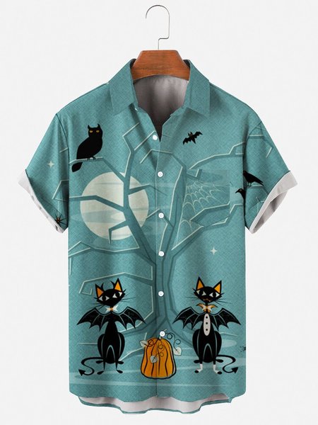 

Shirt Collar Shirts & Tops, Blue, Men's Floral shirt