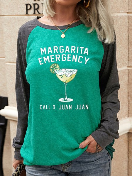 

Margarita Emergency Call 9-Juan-Juan Sweatshirt, Green, Long sleeves