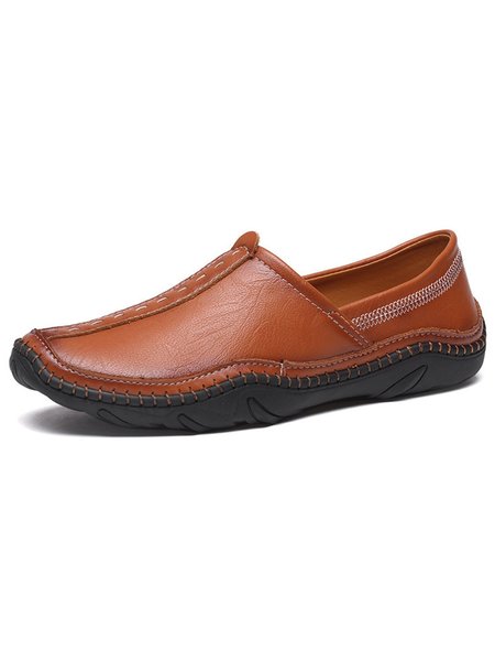 

Large Size Lightweight Men's Casual Shoes, Light brown, Men's flat & loafers