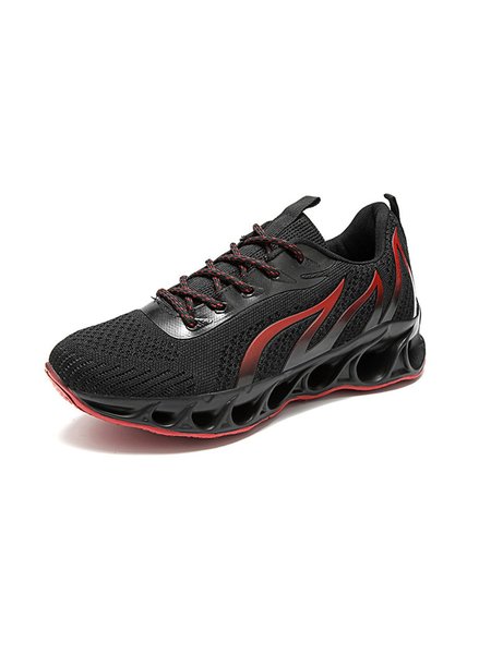 

Blade Casual Breathable Flying Woven Sneakers, Black&red, Sneakers