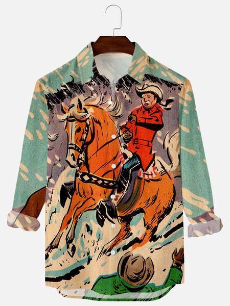 

Shirt Collar Tribal Shirts & Tops, Blue, Men's Floral shirt