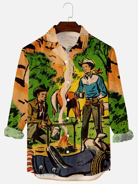 

Shirt Collar Shirts, Brown, Men's shirts