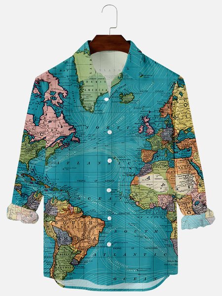 

Shirt Collar Vintage Shirts & Tops, Blue, Men's Floral shirt
