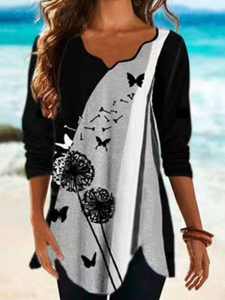 

Vintage V Neck Shift Shirts & Tops, Black, Tunics