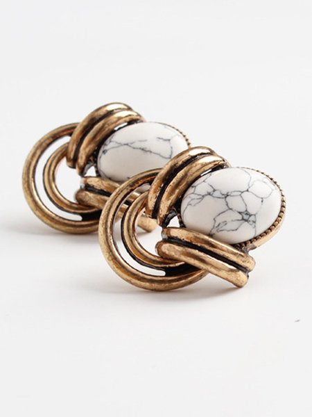 

Vintage Turquoise Earrings, White, Earrings
