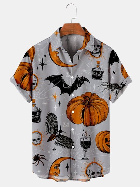 

Casual Animal Shirts, Gray, Shirts ＆ Blouse